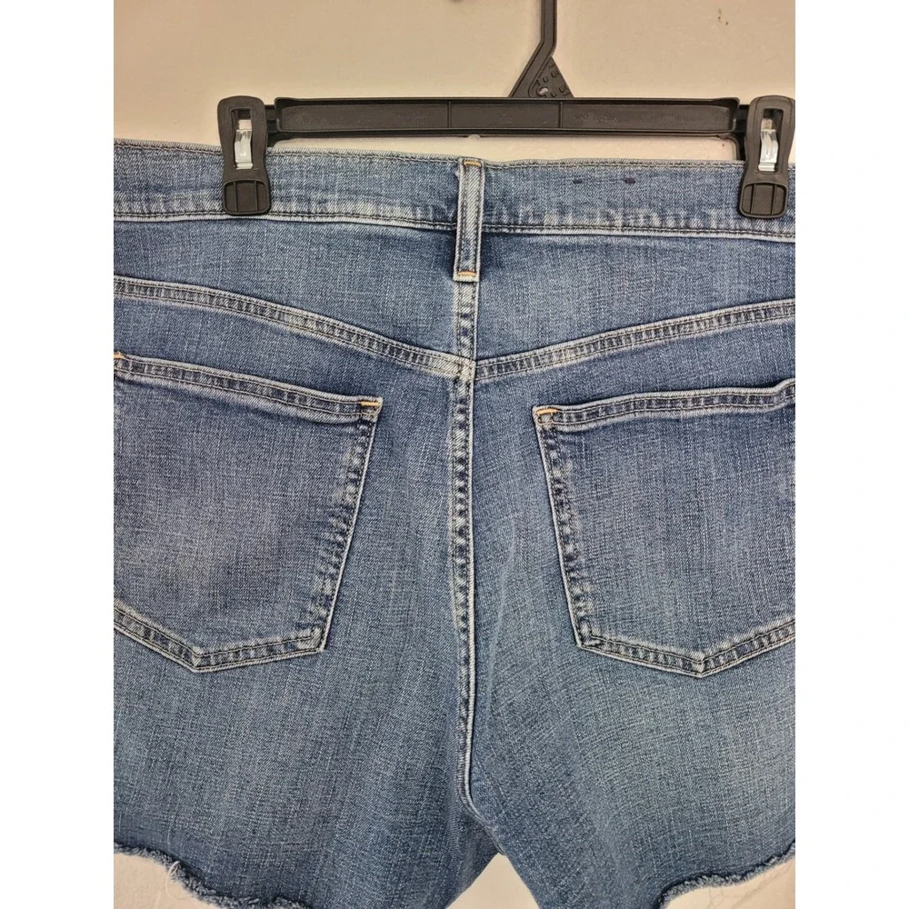 Gap Denim Shorts Womens Blue High‎ Rise Raw Hem Cut Off Medium Wash Size 18 #2